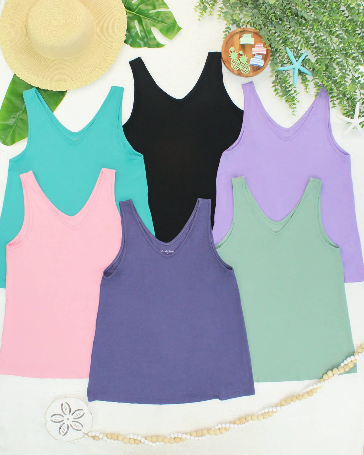 IN STOCK Vera V Neck Tank - Slate Purple FINAL SALE by Michelle Mae