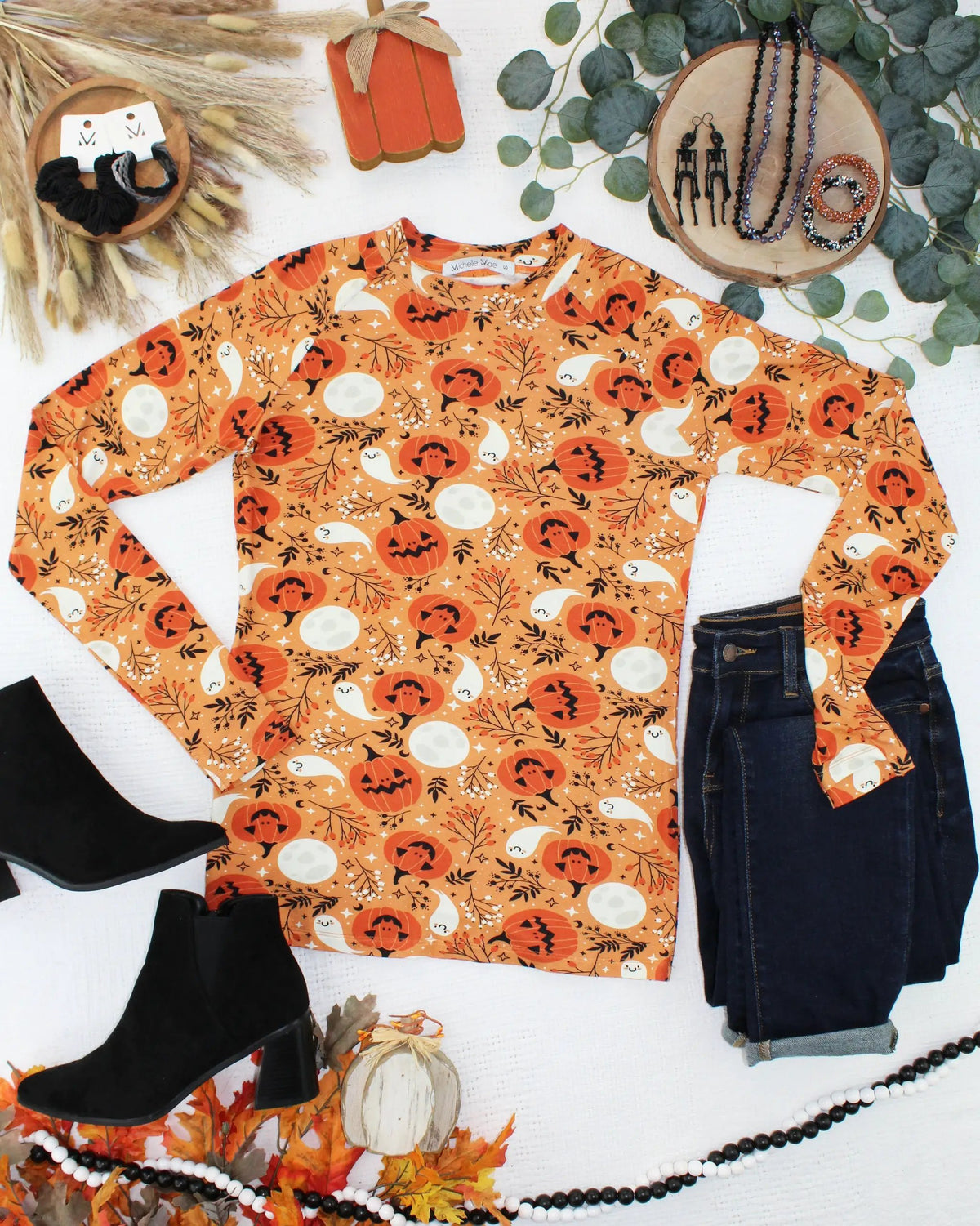 IN STOCK Blair Long Sleeve Top - Spooky Autumn by Michelle Mae