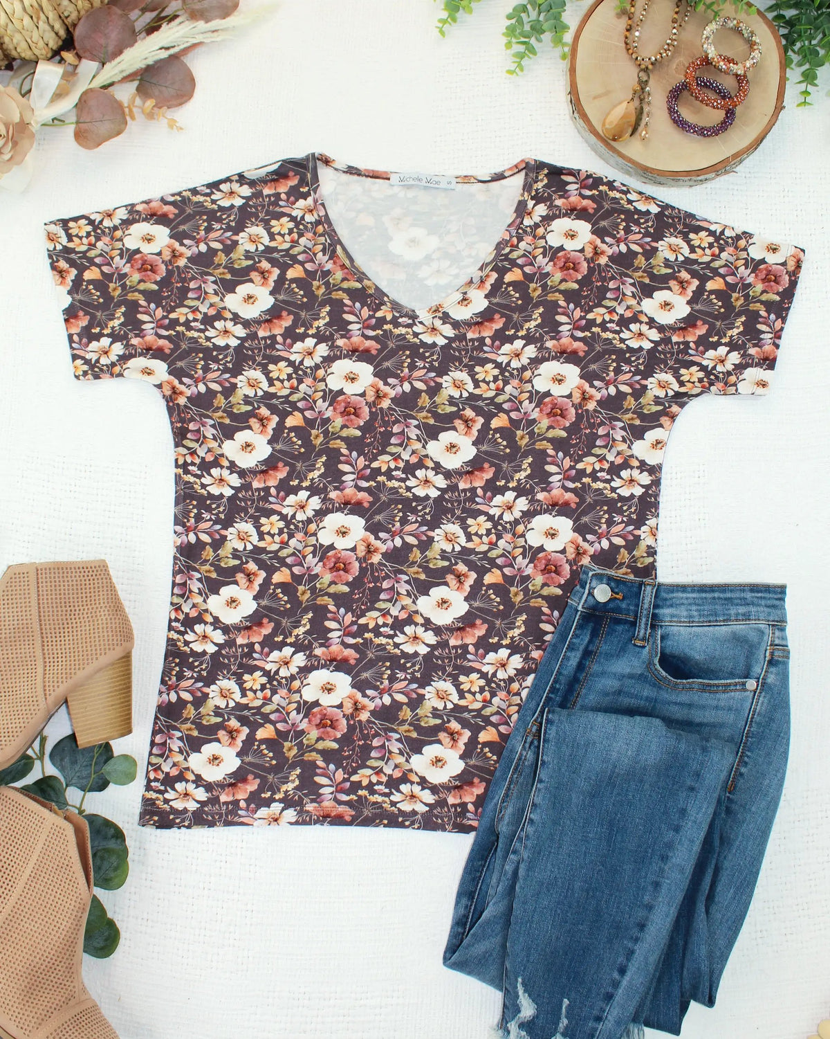 IN STOCK Chloe Cozy Top - Blushwood Floral by Michelle Mae