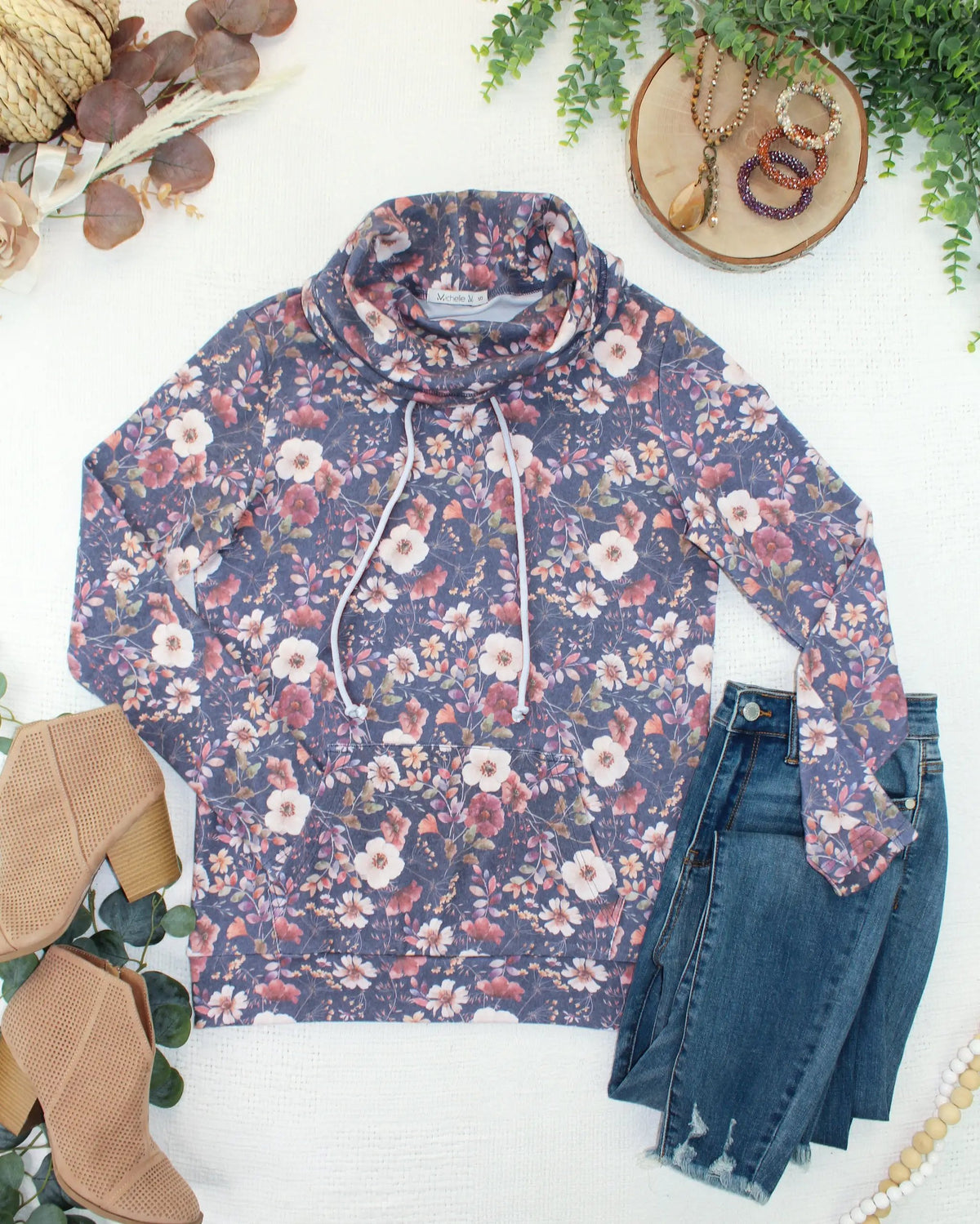 IN STOCK Classic Funnel Neck - Blushwood Floral by Michelle Mae