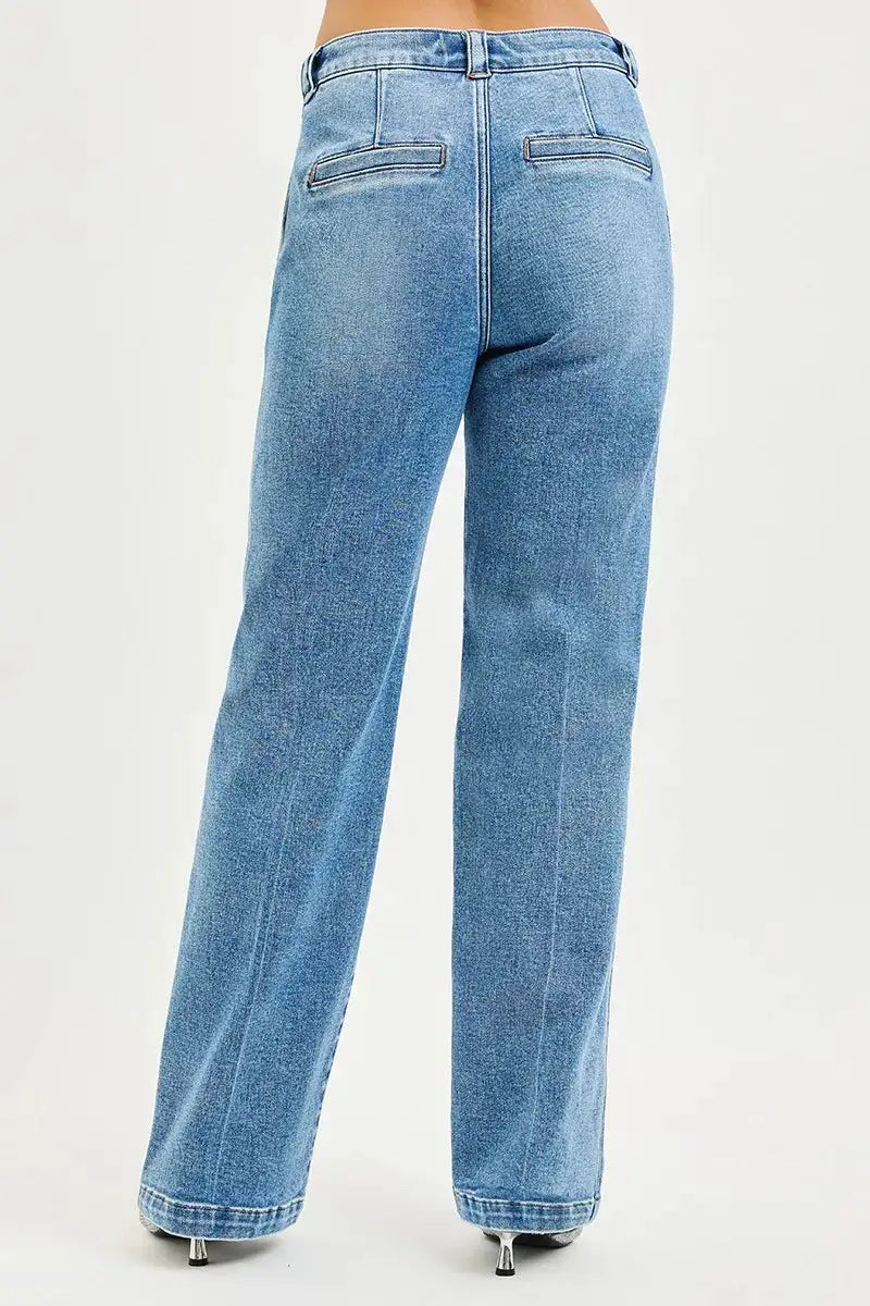 RISEN Slouchy Straight Jeans by Trendsi