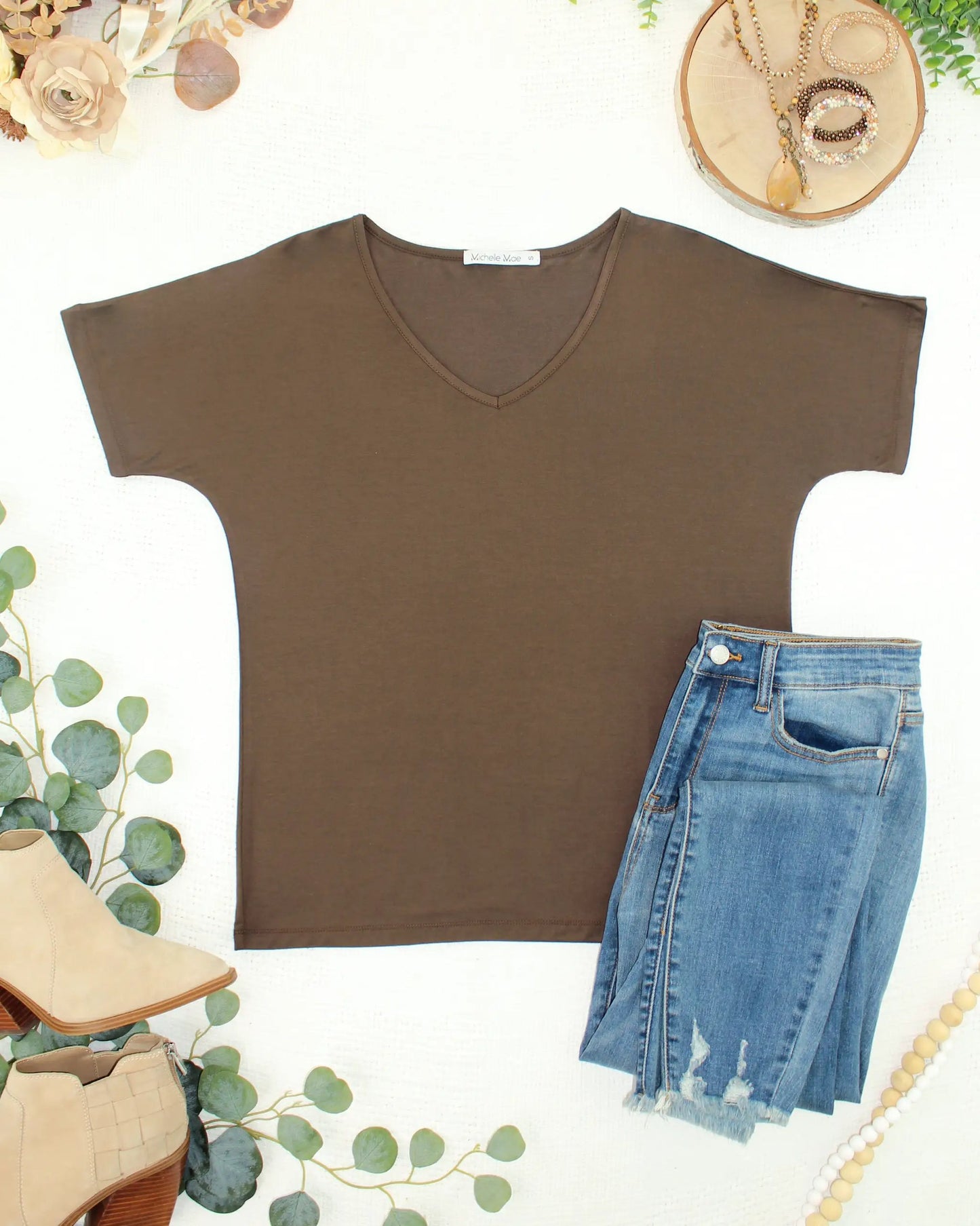 IN STOCK Chloe Cozy Top - Brown by Michelle Mae