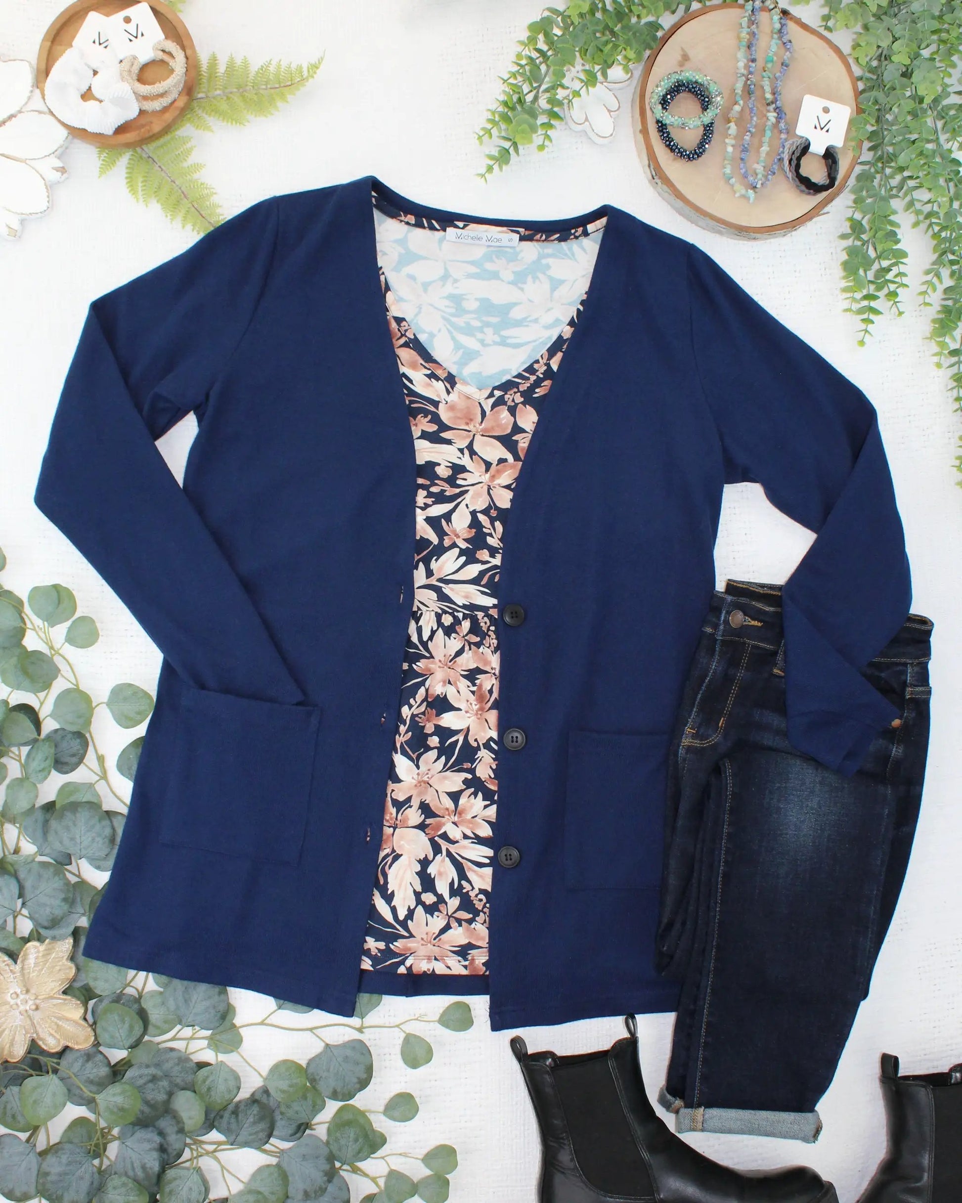 IN STOCK Cori Cardigan - Navy by Michelle Mae