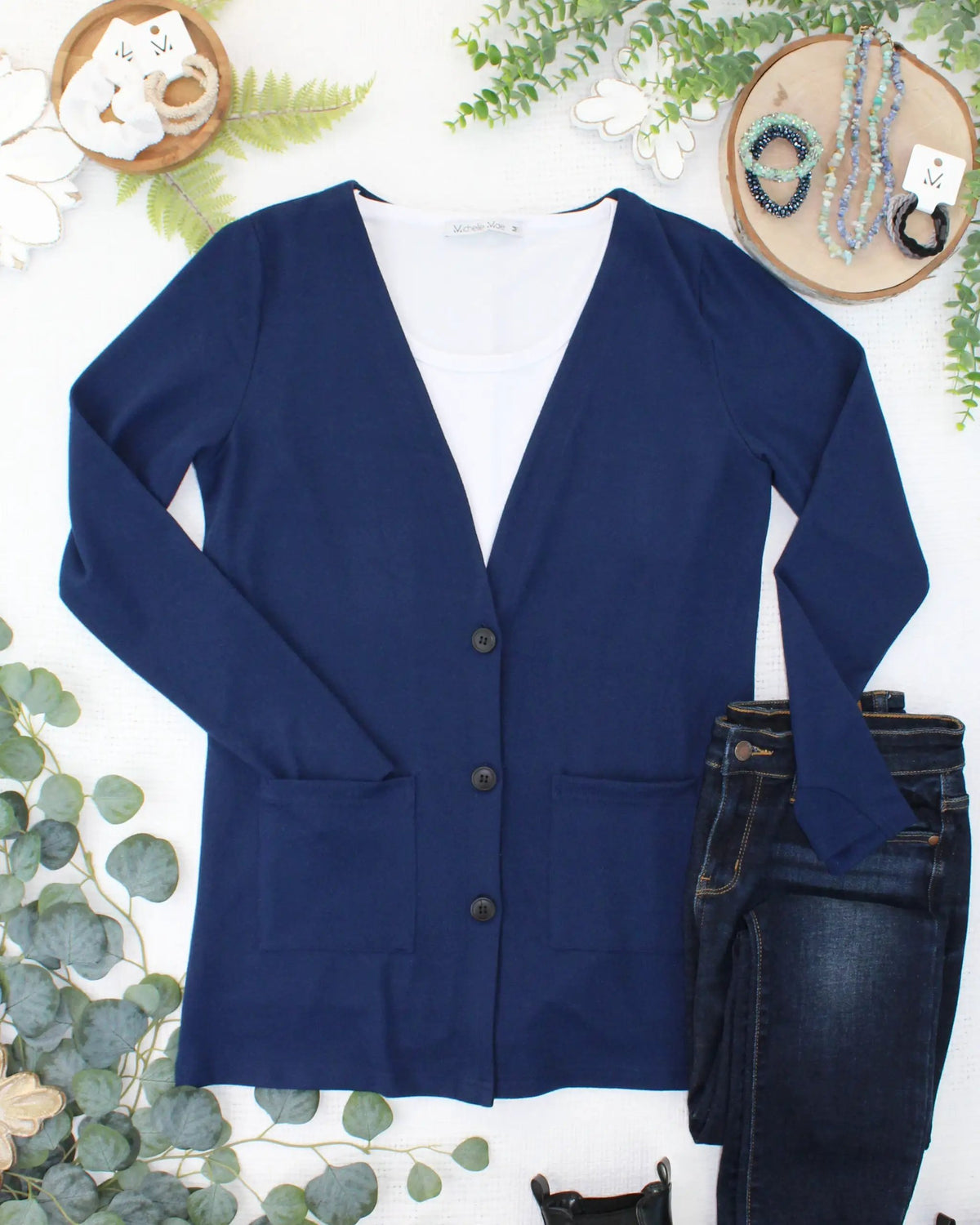 IN STOCK Cori Cardigan - Navy by Michelle Mae