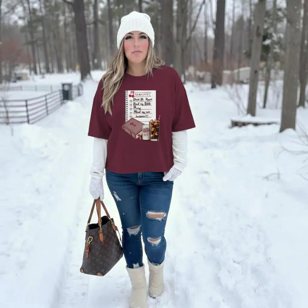 Bible & Soda Pop Classic Unisex Crewneck Sweatshirt | Gildan® 18000 Maroon by Knitted Grace Boutique