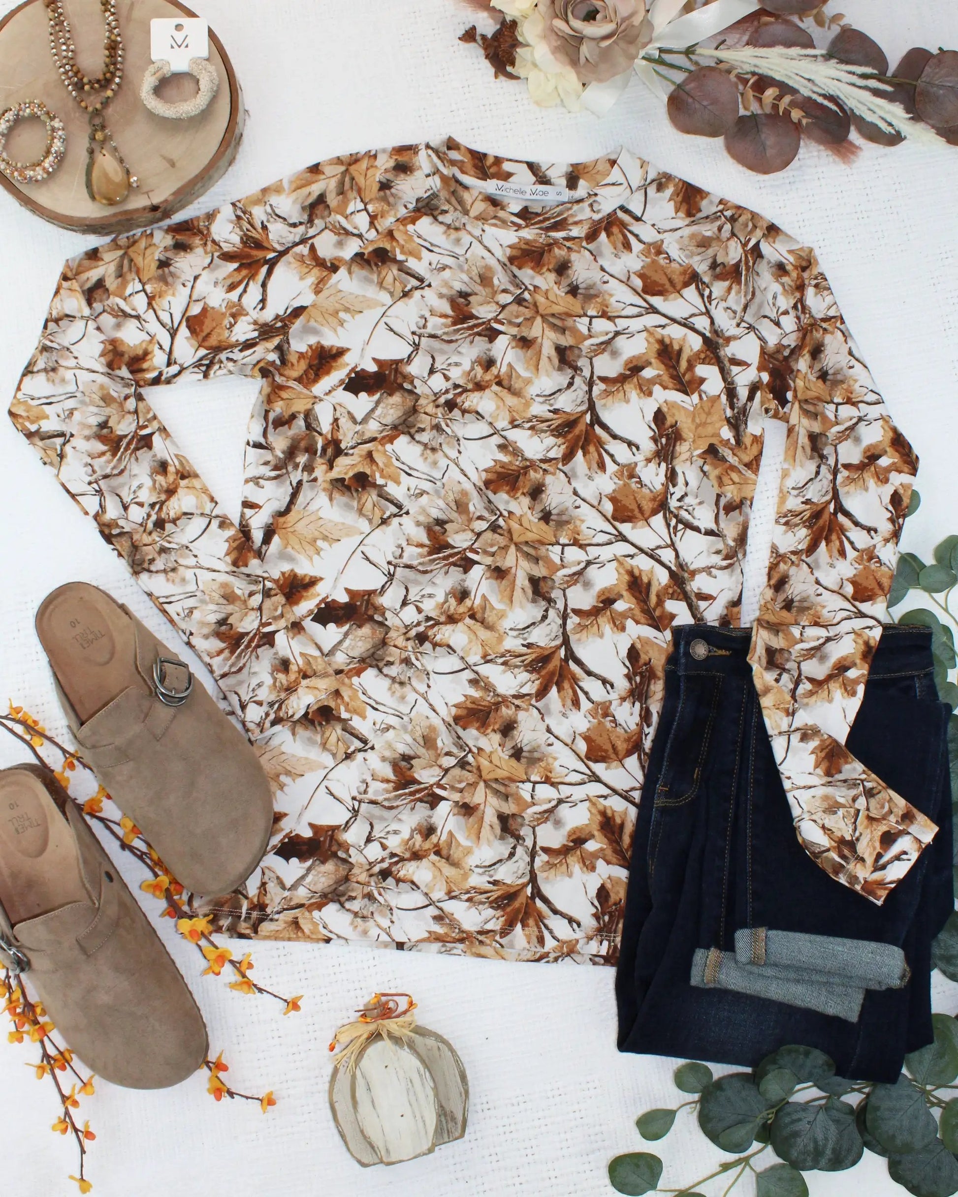 IN STOCK Blair Long Sleeve Top - Woodsy Camo by Michelle Mae