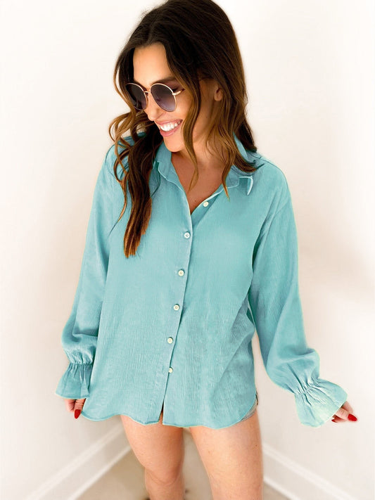 Georgia Guazy Bell Sleeve Blouse - Girl Code Couture