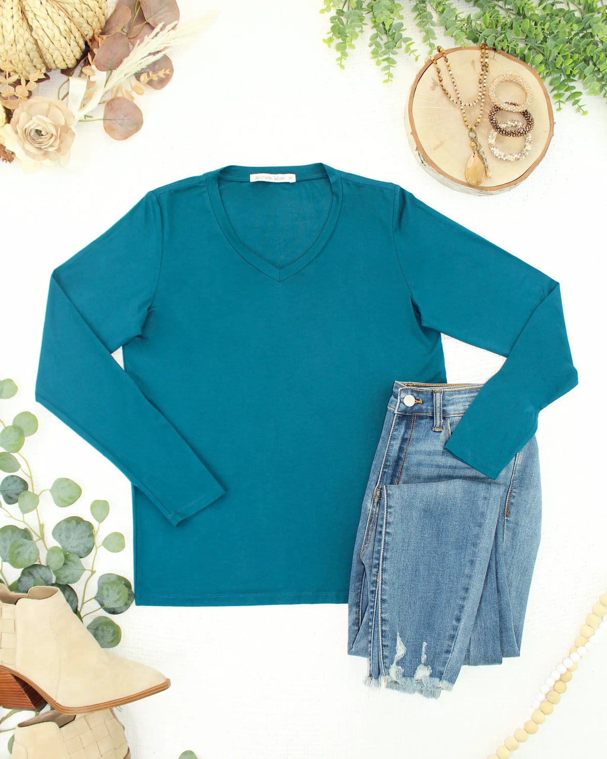 IN STOCK Larissa Long Sleeve - Teal by Michelle Mae