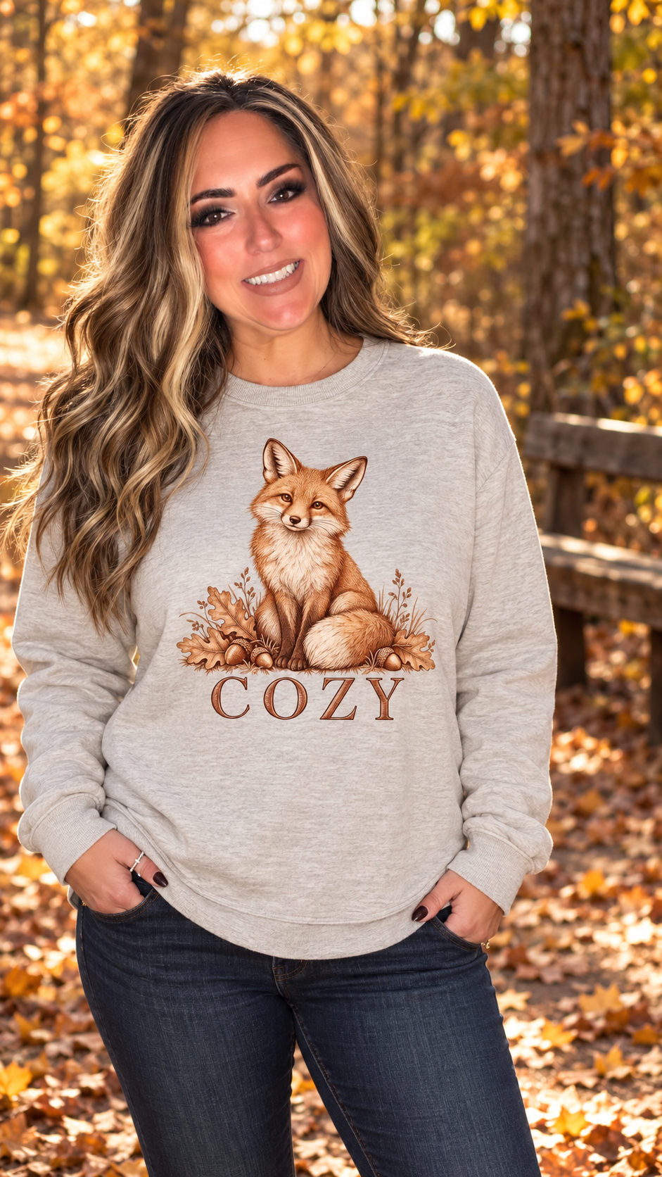 Women's Weekend Fleece Sweatshirt Oversized Cozy Cotton Top by Knitted Grace Boutique