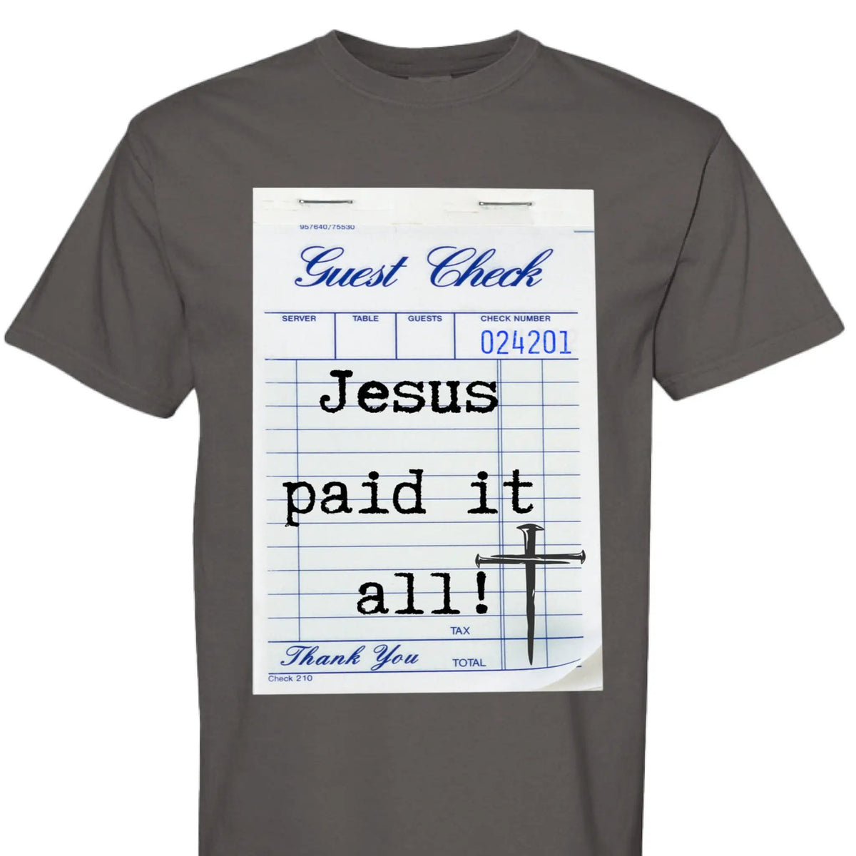 Jesus Paid It All Unisex T Shirt on Comfort Colors by Knitted Grace Boutique