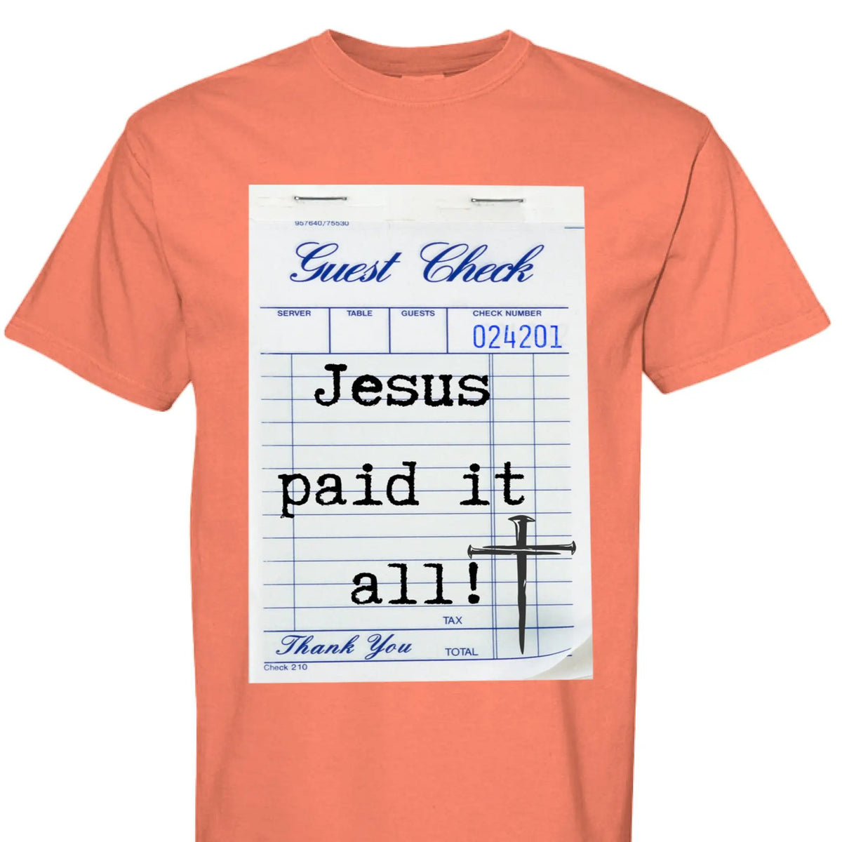 Jesus Paid It All Unisex T Shirt on Comfort Colors by Knitted Grace Boutique