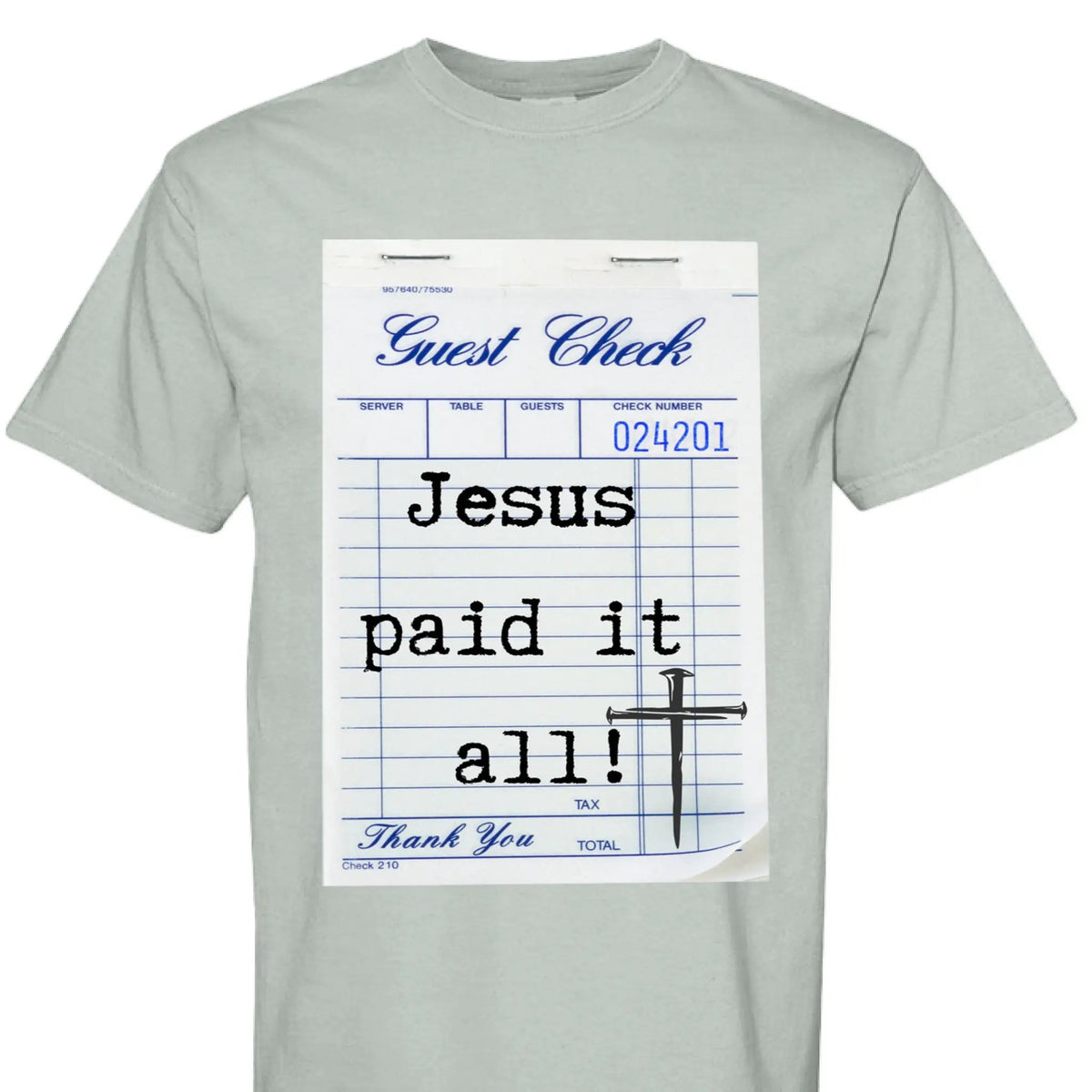 Jesus Paid It All Unisex T Shirt on Comfort Colors by Knitted Grace Boutique