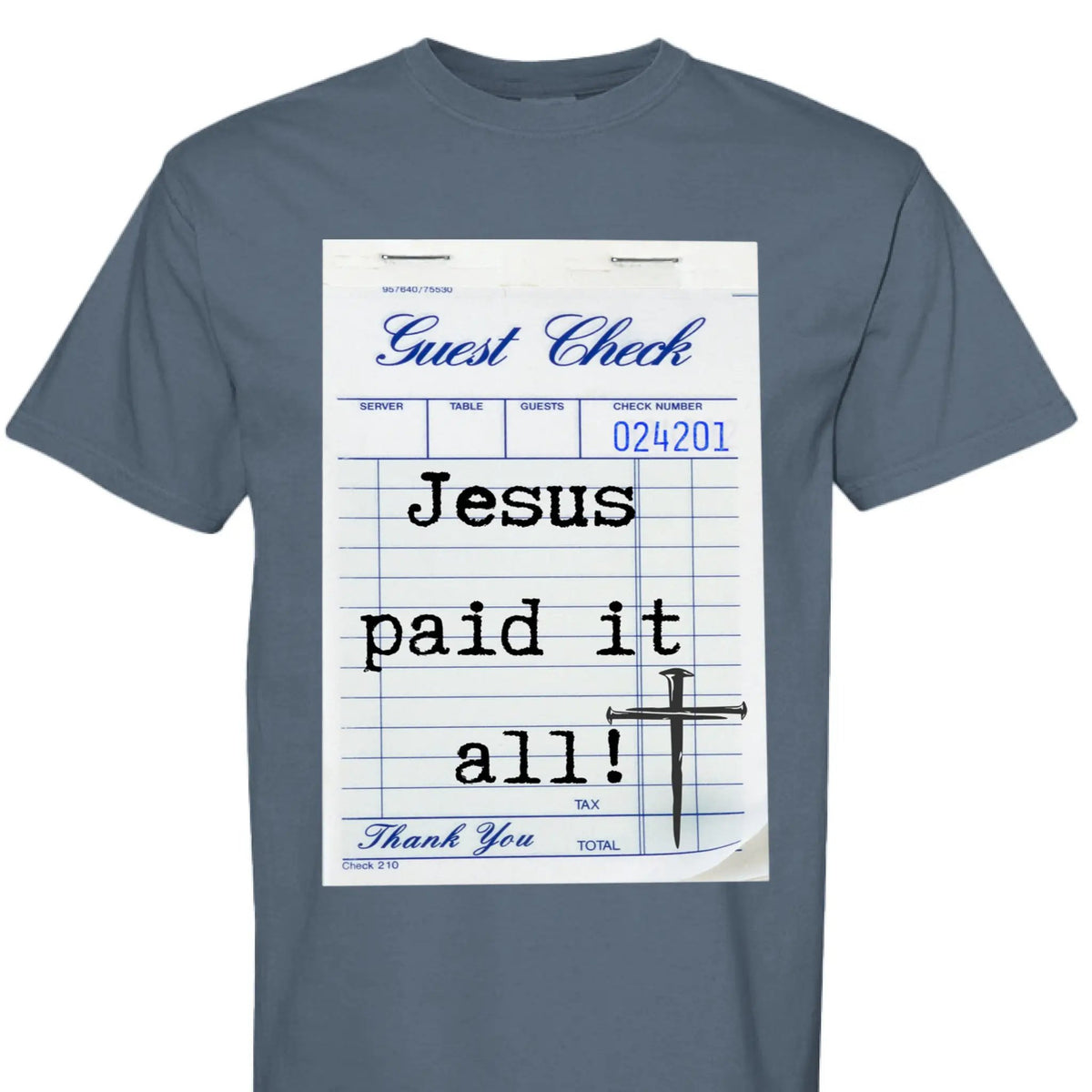 Jesus Paid It All Unisex T Shirt on Comfort Colors by Knitted Grace Boutique