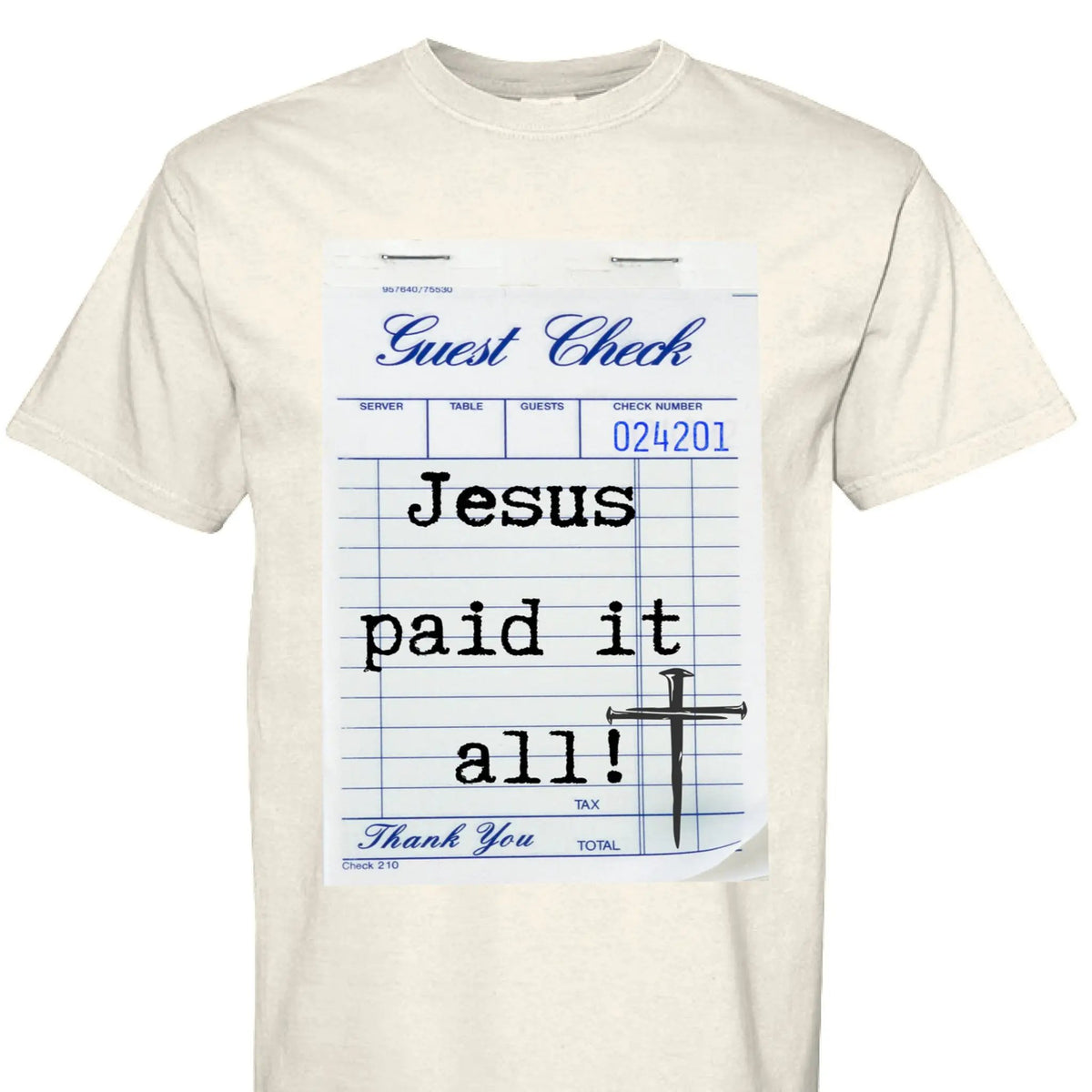Jesus Paid It All Unisex T Shirt on Comfort Colors by Knitted Grace Boutique
