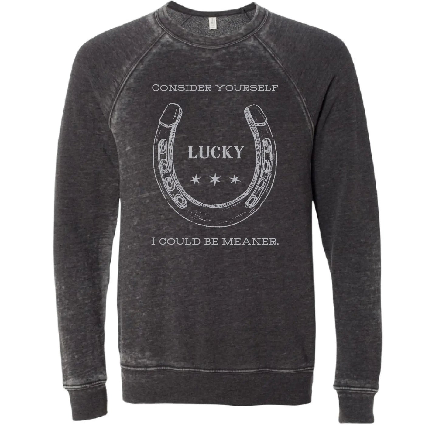 I Could be Meaner Crew Neck Sweatshirt Unisex by Knitted Grace Boutique