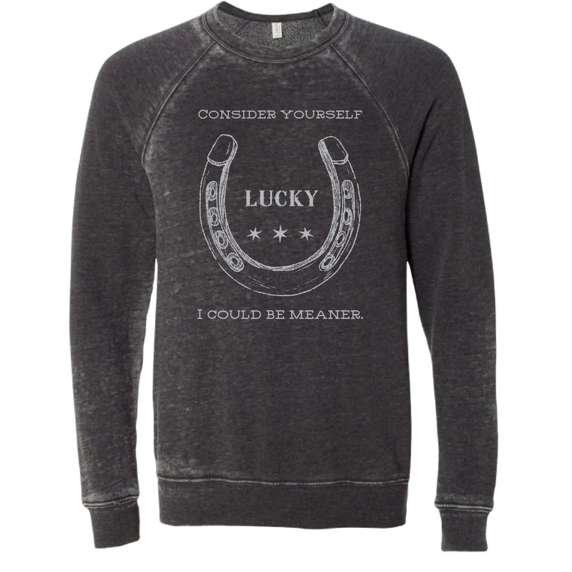I Could be Meaner Crew Neck Sweatshirt Unisex by Knitted Grace Boutique