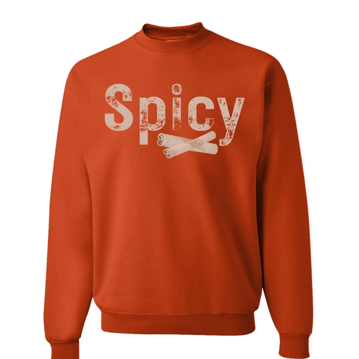 Spicy Cinnamon Cozy Core Fleece Crewneck Unisex Sweatshirt by Knitted Grace Boutique