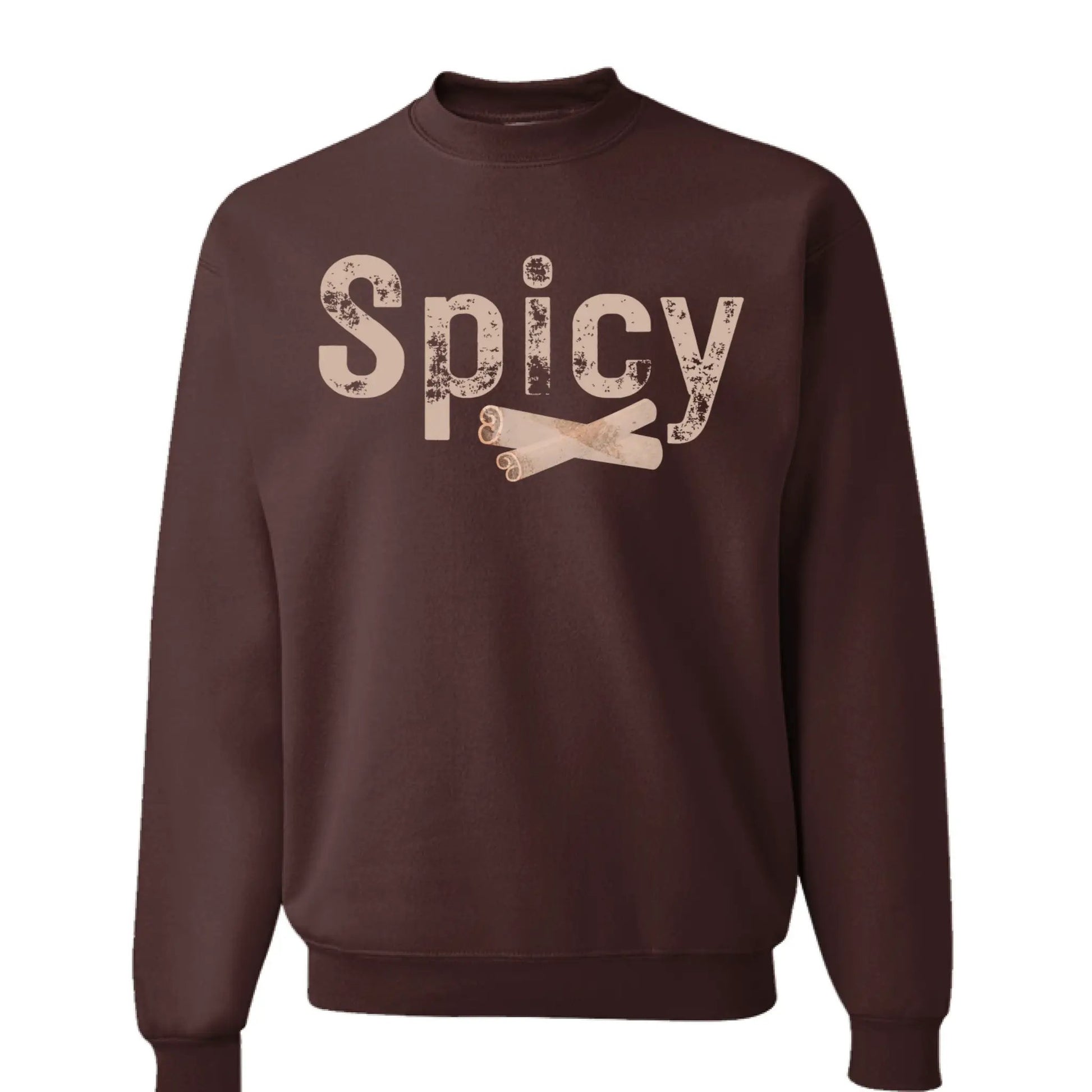 Spicy Cinnamon Cozy Core Fleece Crewneck Unisex Sweatshirt by Knitted Grace Boutique