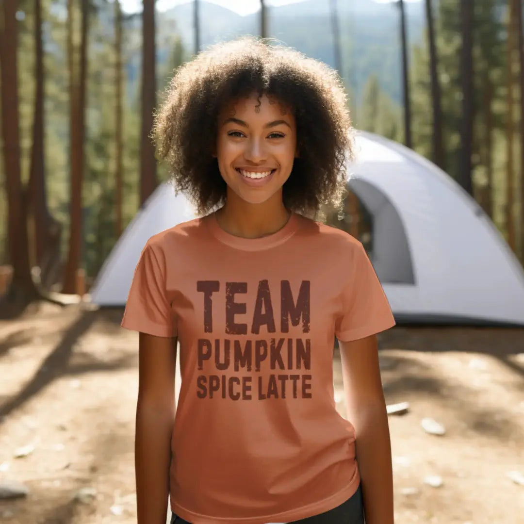 Team Pumpkin Spice T Shir by Knitted Grace Boutique