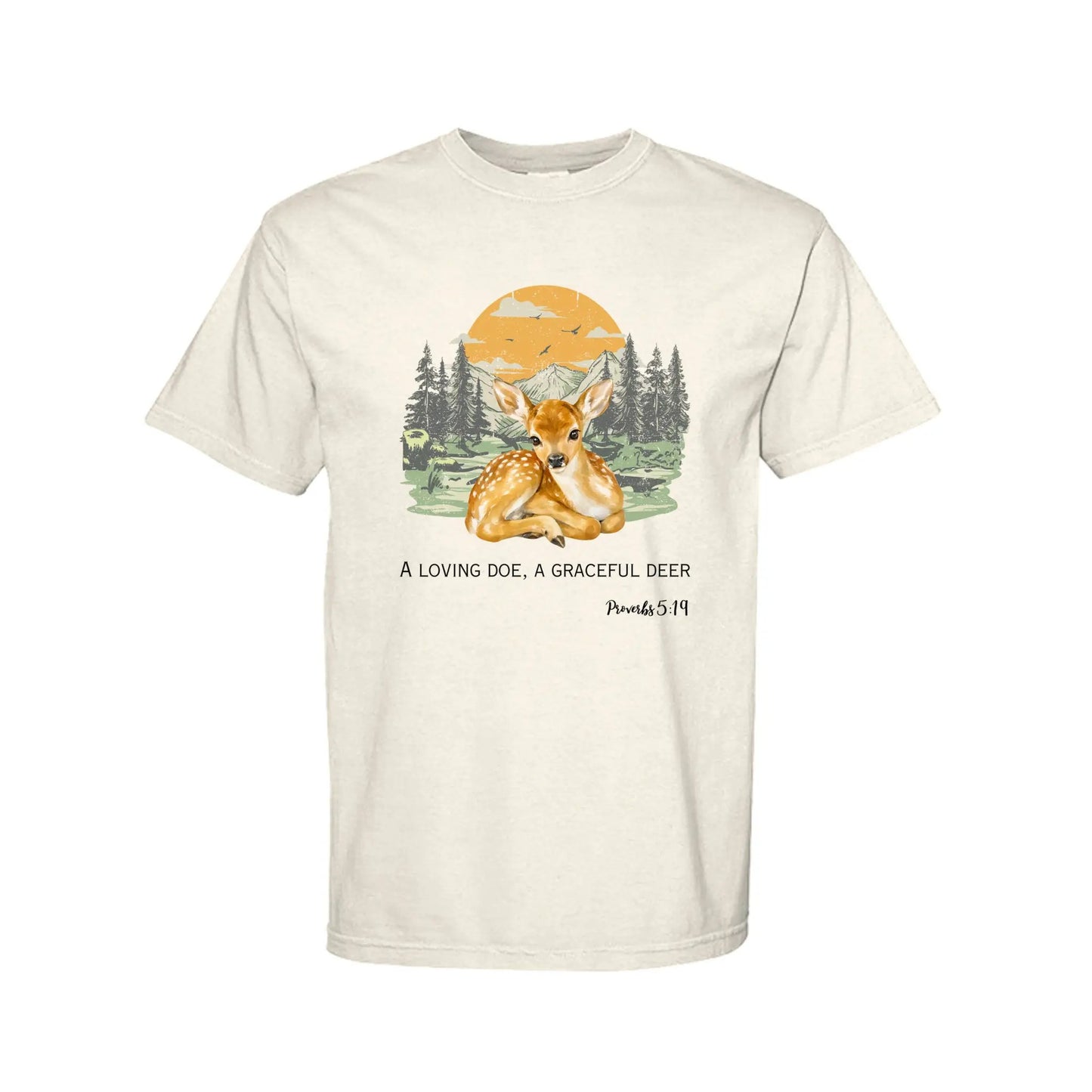 Graceful Deer T Shirt by Knitted Grace Boutique