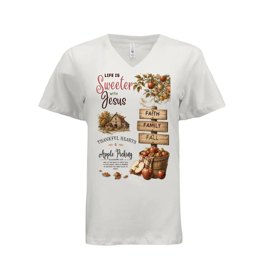 Sweater with Jesus Apple by Knitted Grace Boutique