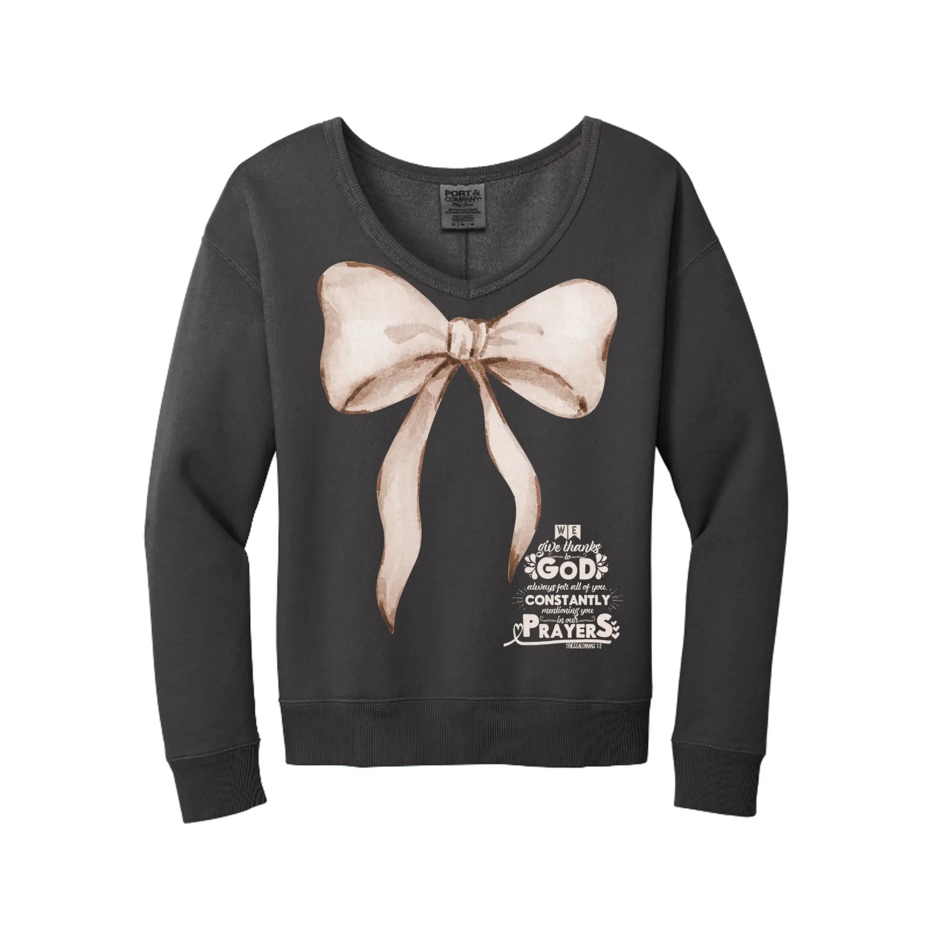 Give Thanks Bow by Knitted Grace Boutique