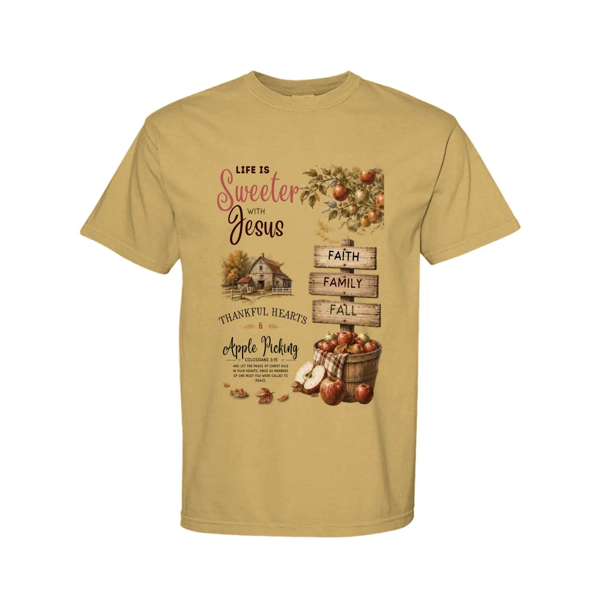 Sweeter with Jesus Apple by Knitted Grace Boutique