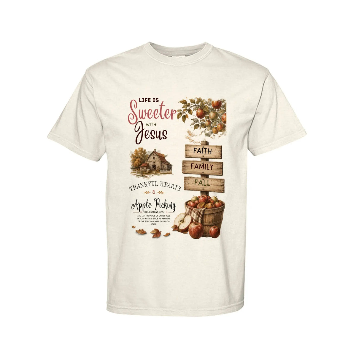 Sweeter with Jesus Apple by Knitted Grace Boutique