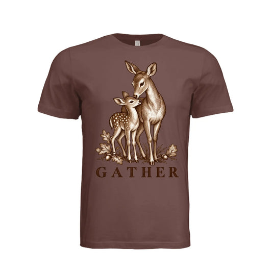 Gather Deer Shirt by Knitted Grace Boutique