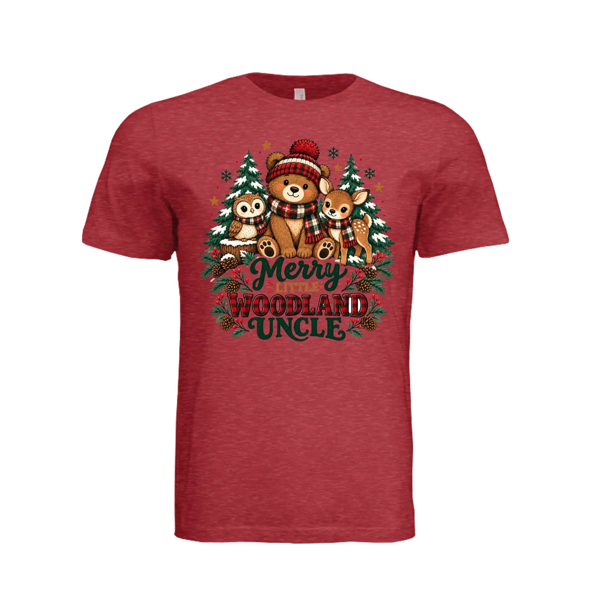 Christmas Uncle Mens T-Shirtt by Knitted Grace Boutique
