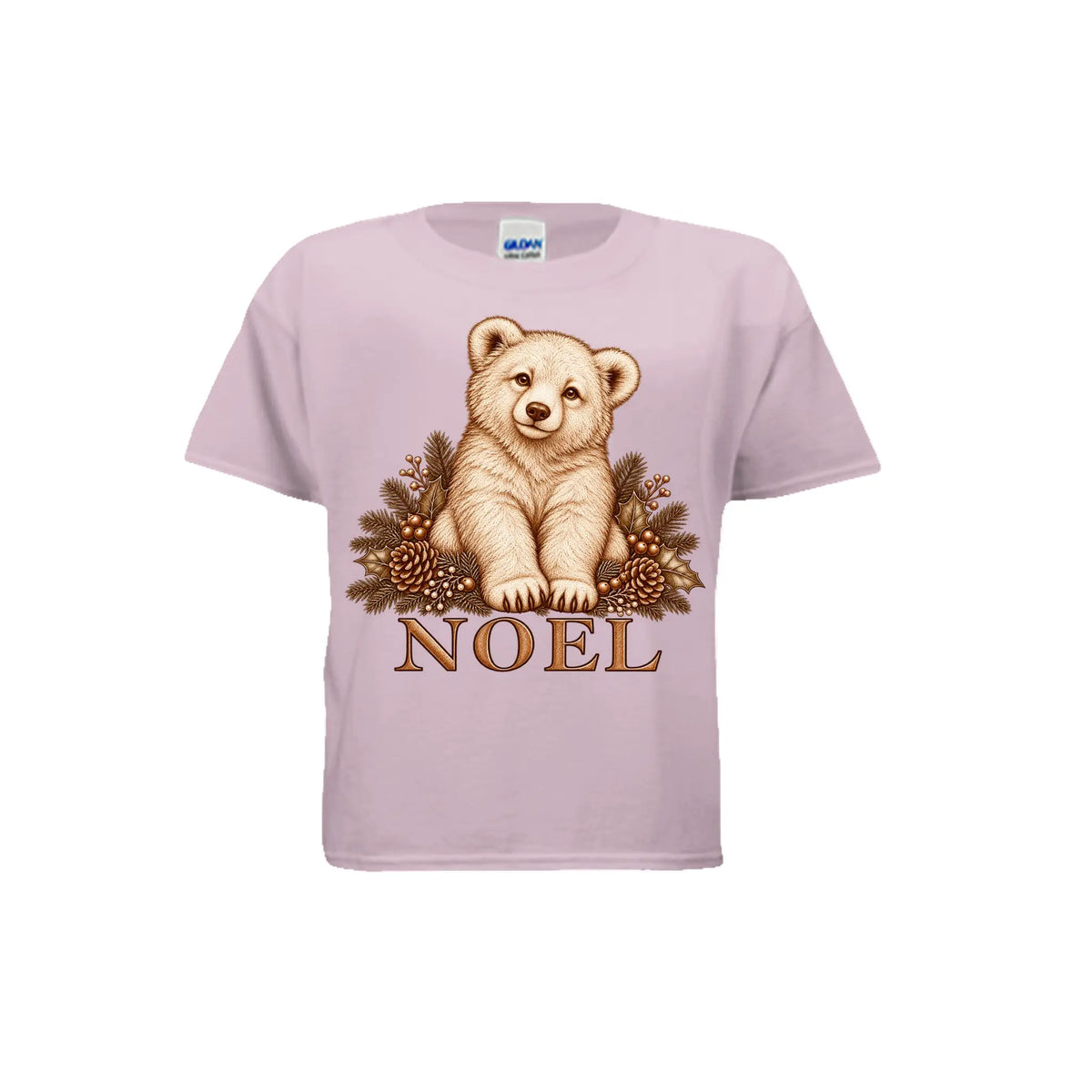 Noel Girls Polar Bear Christmas T-Shirt by Knitted Grace Boutique