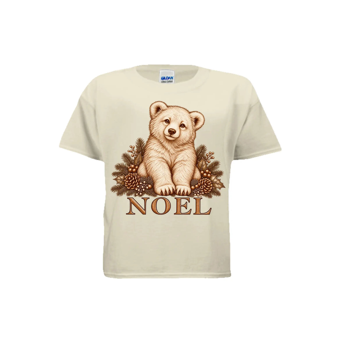 Noel Girls Polar Bear Christmas T-Shirt by Knitted Grace Boutique