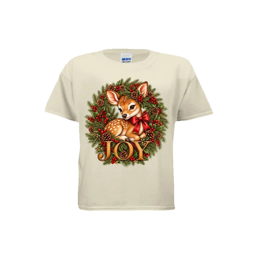 Joy Children's Christmas T-Shirt by Knitted Grace Boutique
