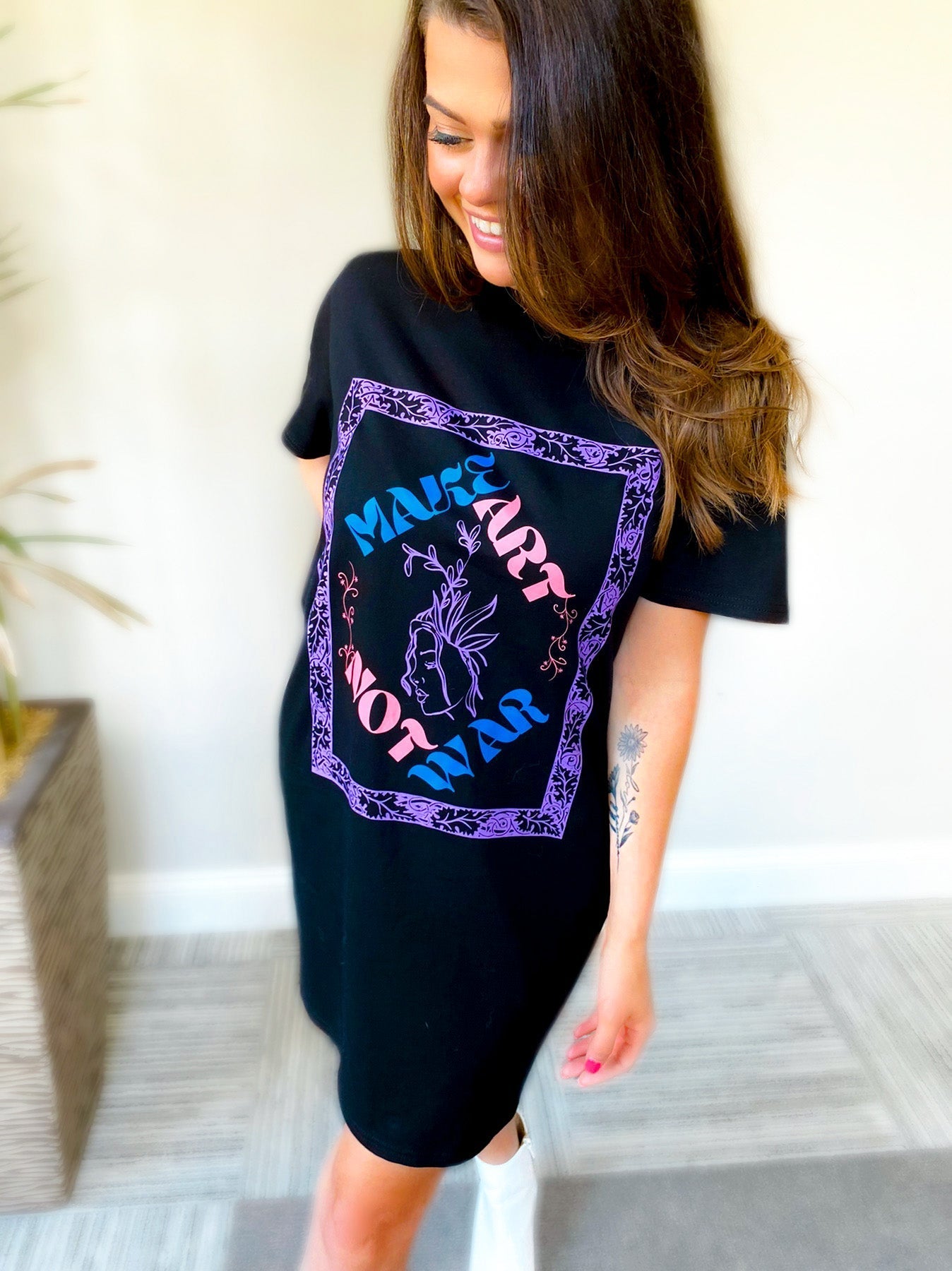 Paloma Pocket Tee Dress - Girl Code Couture