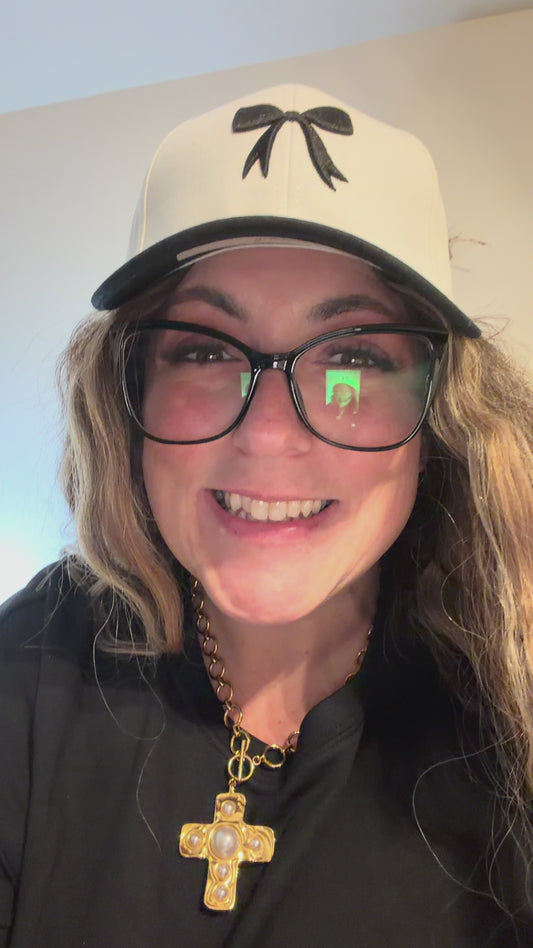 Coquette Black Bow Hat