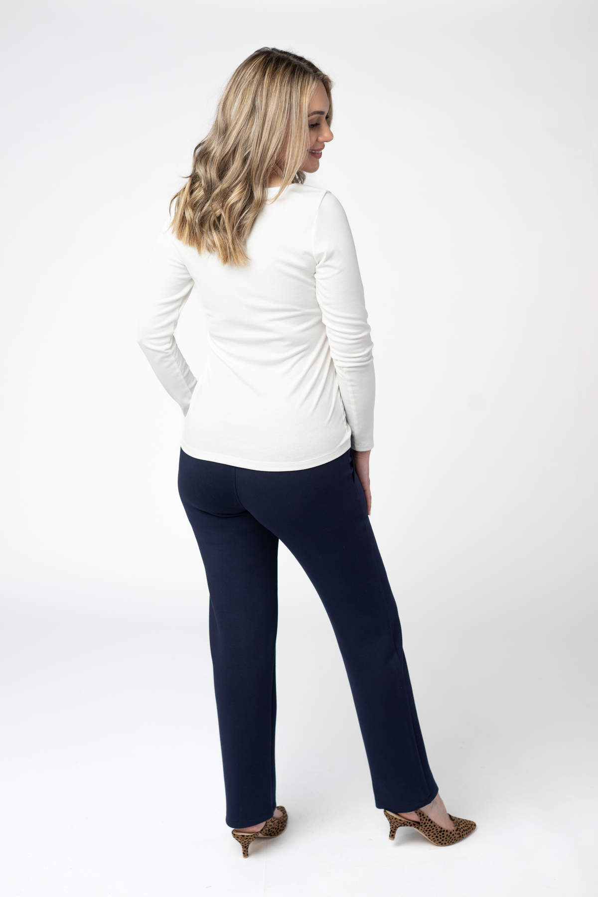 IN STOCK Luxe Ankle Bottoms- Navy by Michelle Mae