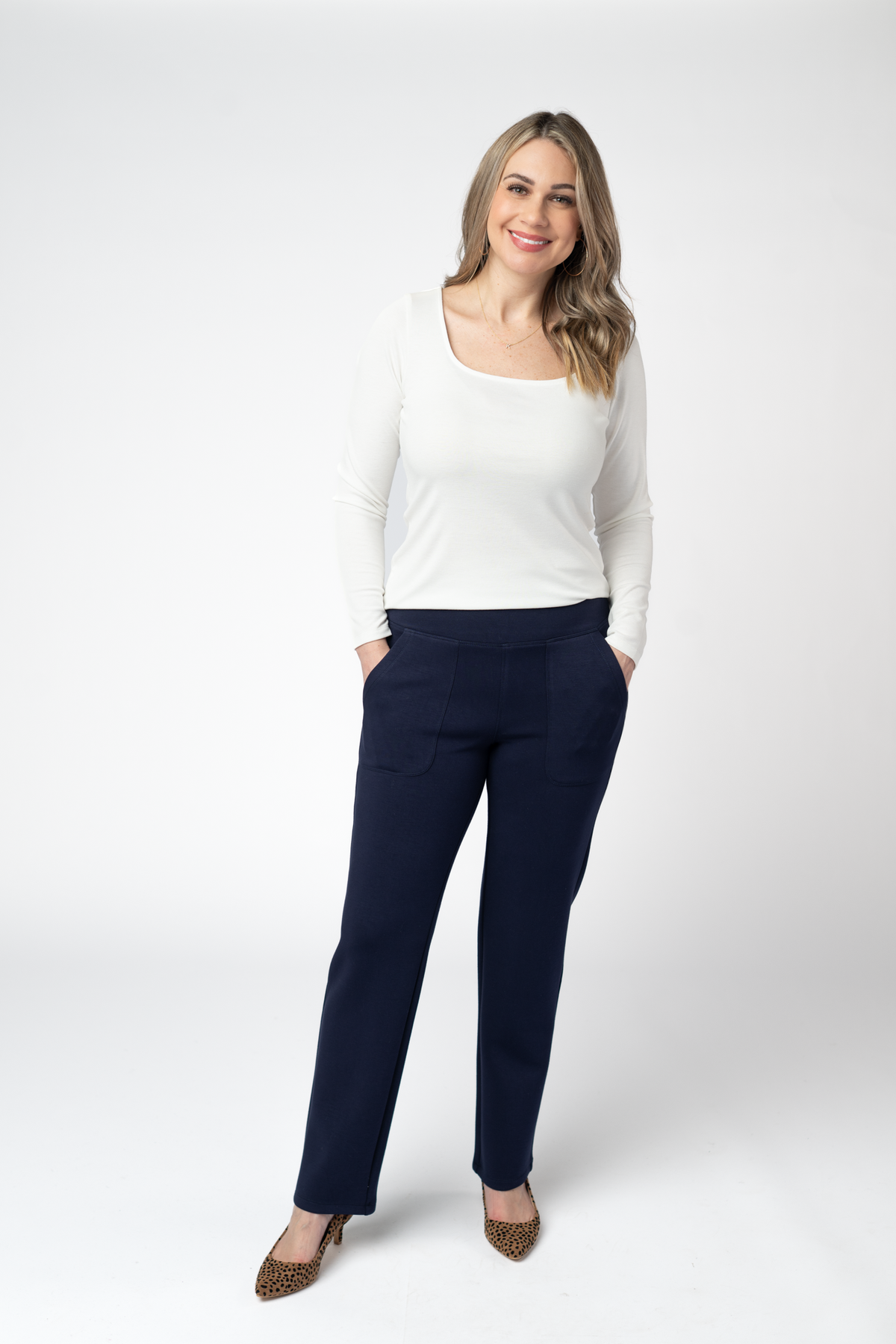 IN STOCK Luxe Ankle Bottoms- Navy by Michelle Mae