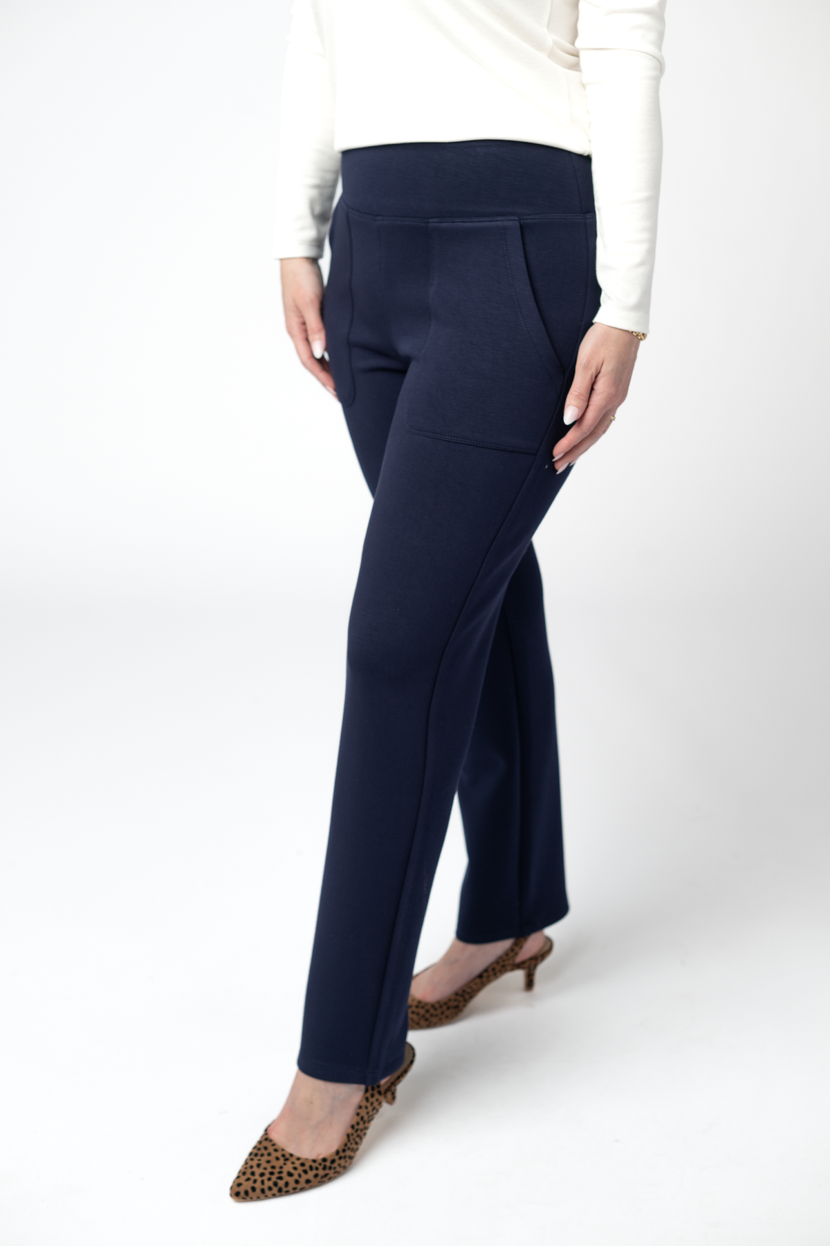 IN STOCK Luxe Ankle Bottoms- Navy by Michelle Mae