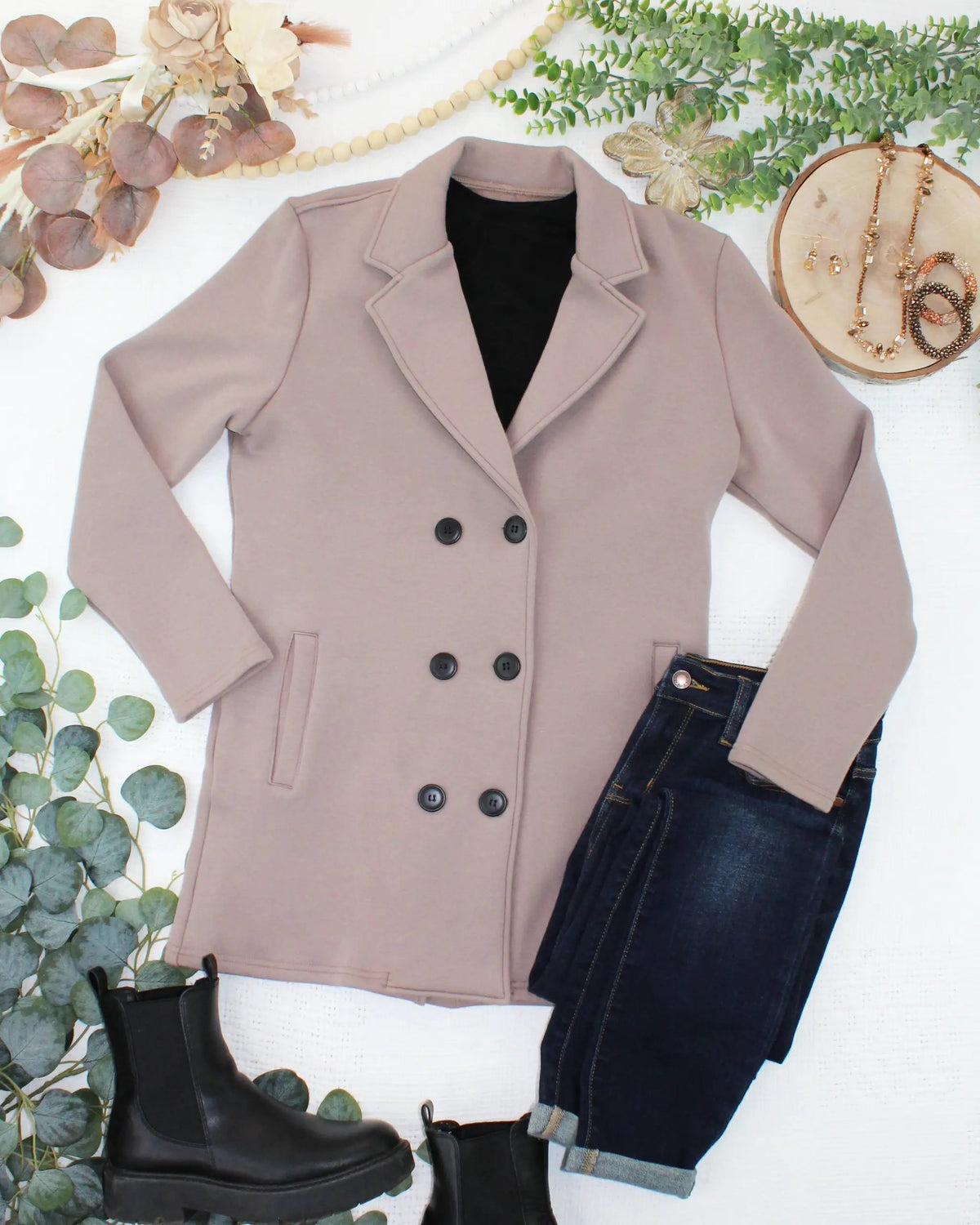 IN STOCK Scarlett Sweater Jacket - Mocha by Michelle Mae