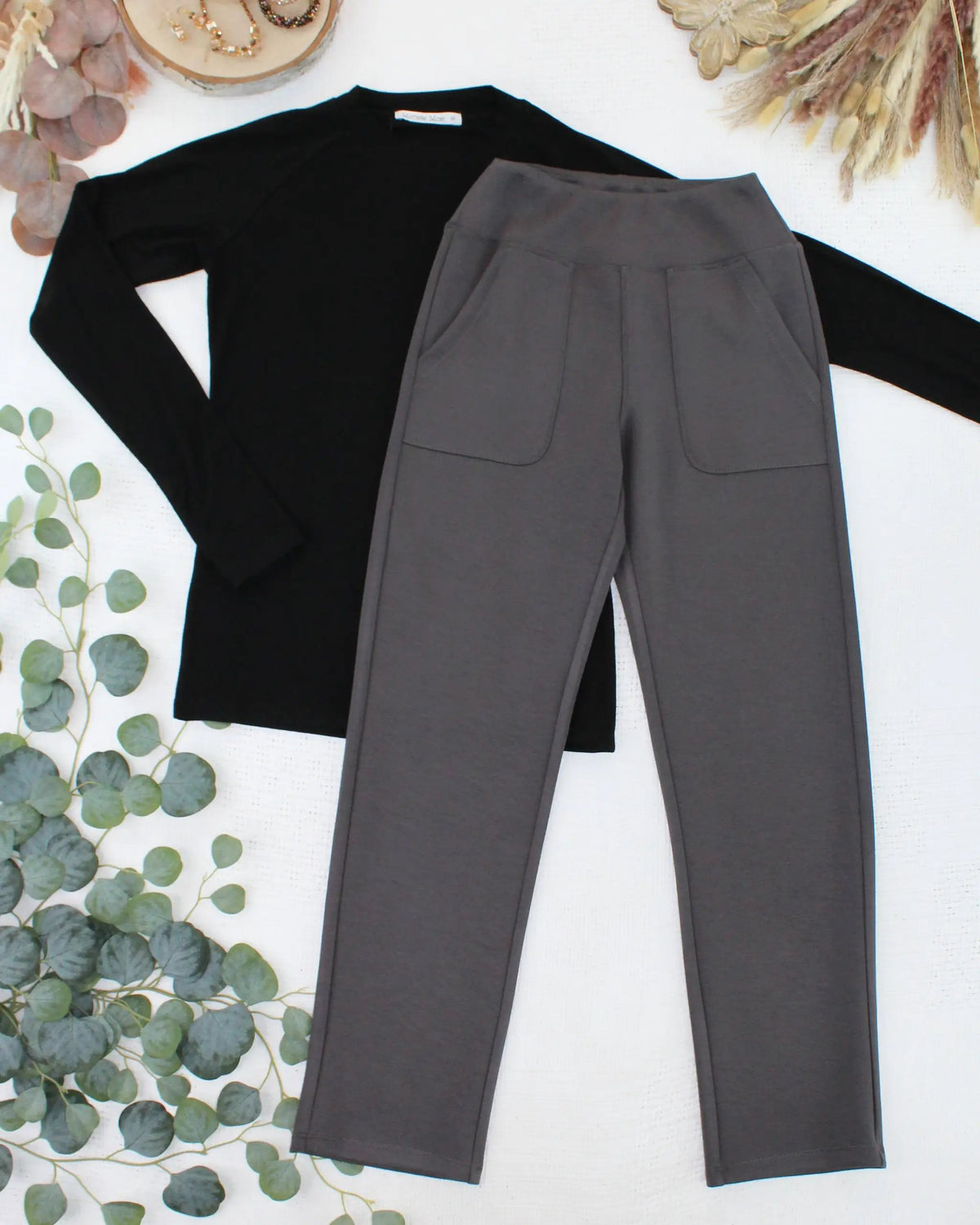 IN STOCK Luxe Ankle Bottoms- Charcoal by Michelle Mae