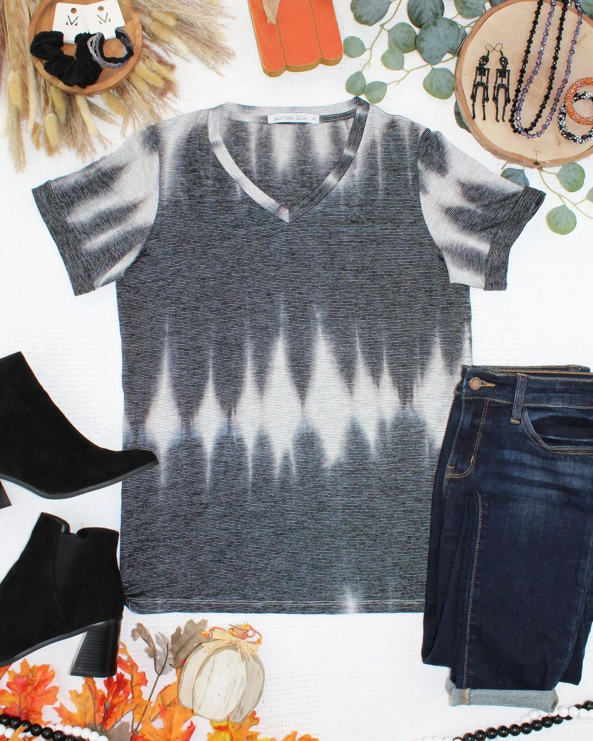 IN STOCK Sophie Top - Ombre Micro Stripes Midnight and White by Michelle Mae