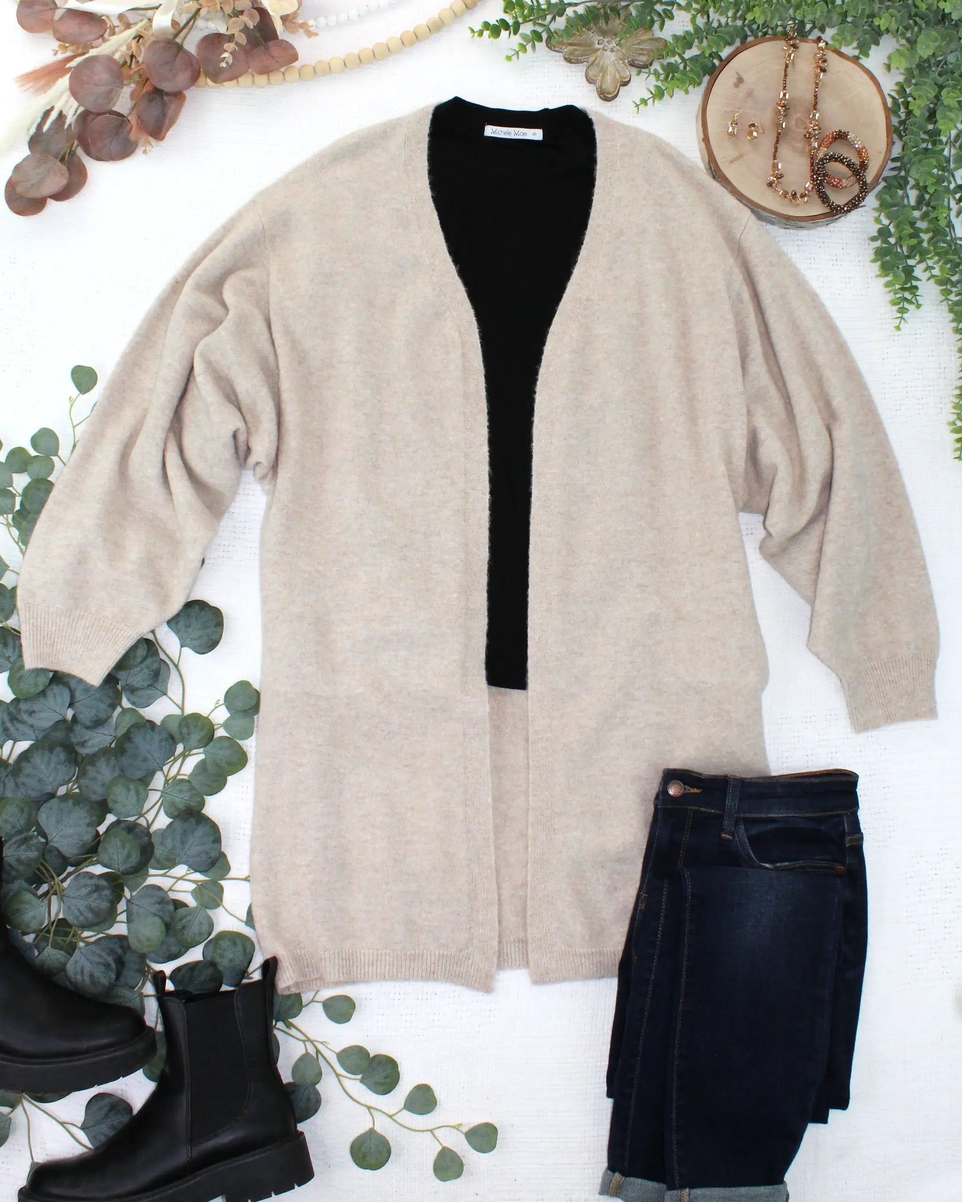 IN STOCK Cozy Cardigan - Tan by Michelle Mae