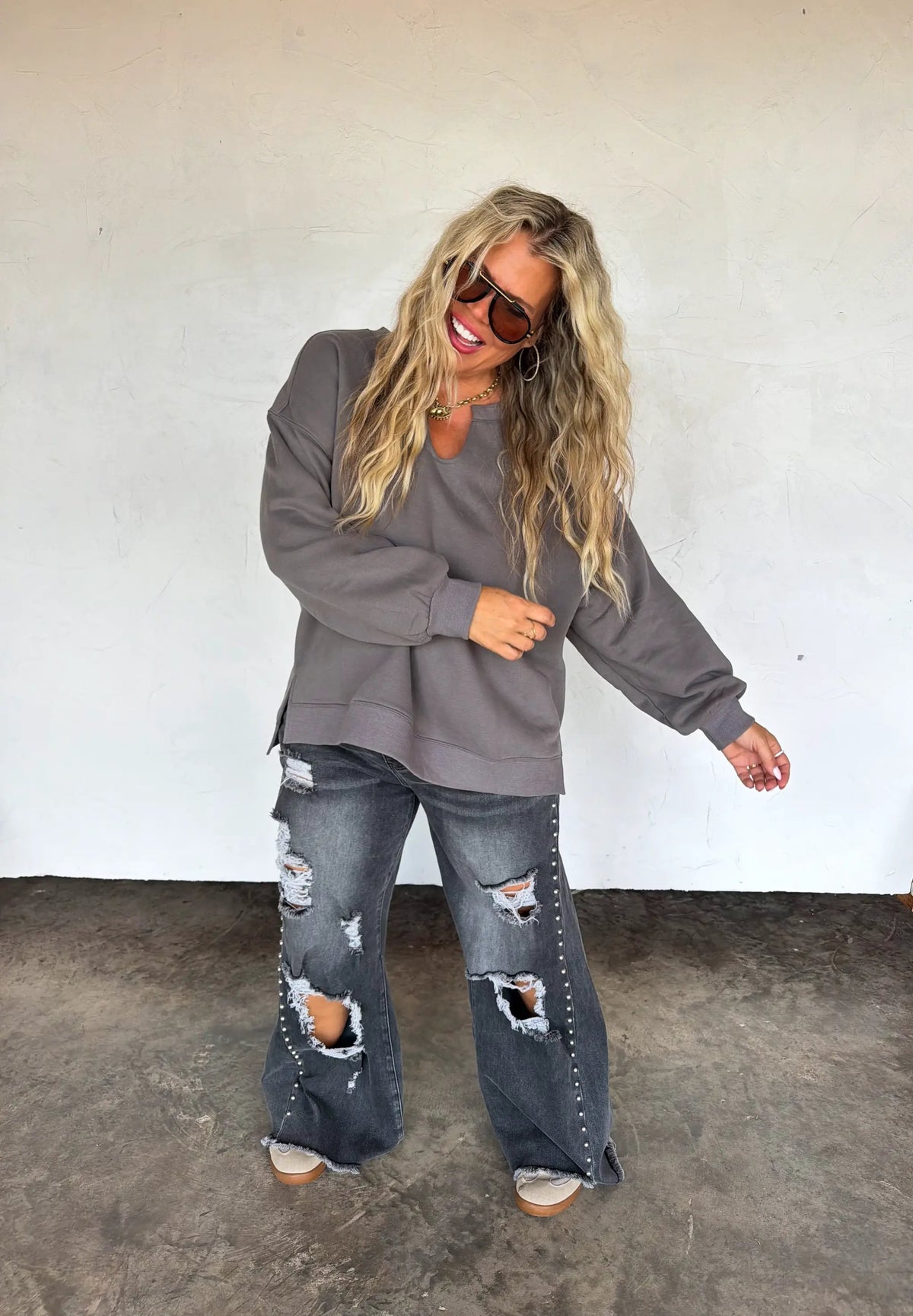 PREORDER- LIVED IN OVERSIZED PULLOVER by BLAKELEY