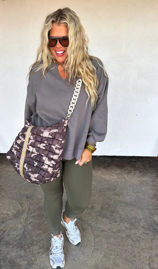 PREORDER- CAMO CARRY ALL PUFFER BAG by BLAKELEY