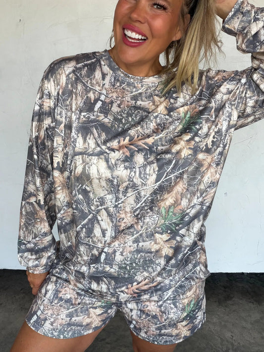 PREORDER- COZY IN CAMO LOUNGE SET by BLAKELEY